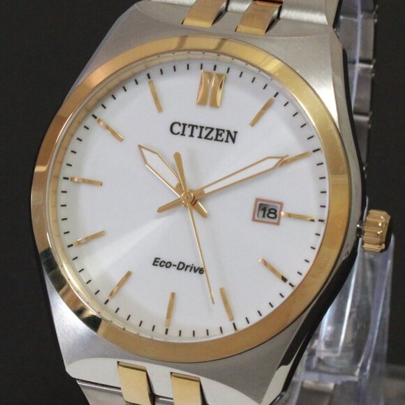 Citizen Men's Eco Drive Corso Integrated Bracelet Two Tone White Dial 40mm - Picture 11 of 11